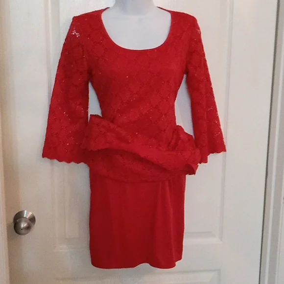 NWTπFREE GIFT INCLUDEDπ Glittering Sparkling Evening Dress Knitted Stretch - Picture 6 of 11